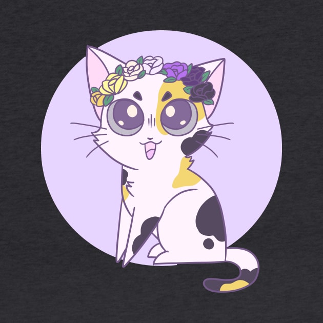 Subtle Nonbinary Pride Cat by Galaxcatconcepts 